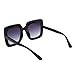 MEETSUN Elton Square Rhinestone Sunglasses | Oversized Bling sunglasses for Women with Diamond Bedazzled Frames | 70s Retro Style Beach Vacations & Disco Outfit-Grey Gradient Lens sunglasses