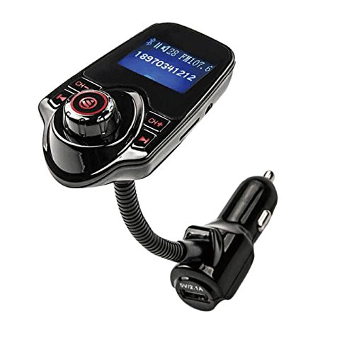 Creazy Car Kit Handsfree Wireless Bluetooth FM Transmitter MP3 Player USB LCD Modulator (Red) - Thumbnail 4