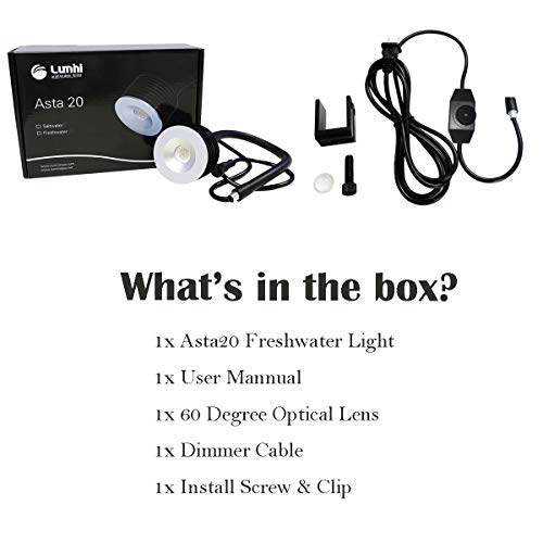 LED Aquarium Lighting Nano Fish Tank Light for Saltwater Freshwater Planted Tank Coral Reef (Freshwater Asta 20)