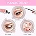 Magnetic Eyelashes and Magnetic Eyeliner Kit with Tweezer,Waterproof Liquid Eyeliner ,Reusable 5 Magnets 3D Magnetic Natural False Eyelashes Comes with 3 pairs