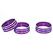 Danti 3pcs Audio Air Conditioning Button Cover Decoration Twist Switch Ring Trim for Jeep Wrangler JK JKU Patriot Liberty 2011-2018,for Dodge Challenger 2008-2014 (Purple)