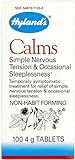 Hyland's Calms Nervous Tension and Sleeplessness Tablets, Natural Homeopathic Relief of Nervous Tension, 100 Count