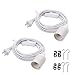 Cable Matters 2-Pack Hanging Light Cord (Light Socket with Cord) with On Off Toggle Switch in White - 15 Feet