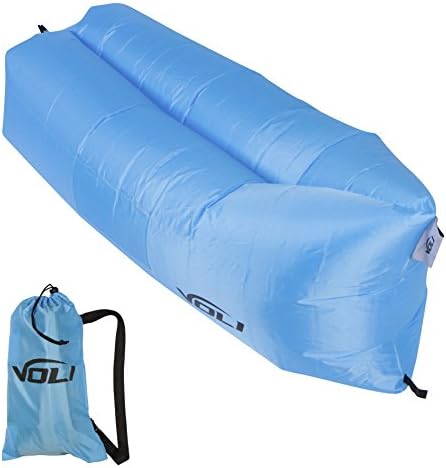Voli Outdoors Inflatable Lounger Air Sofa for the Beach, the Outdoors, the Backyard or Camping (Blue)