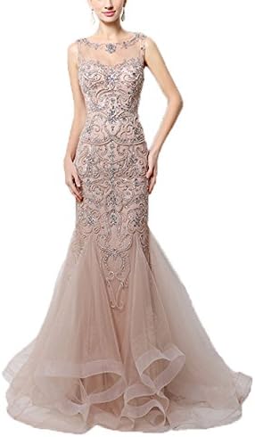 AngelaLove Women's Mermaid Off-The-shoulder Beaded Prom Dress 2017 Sweetheart Lace Long Formal Evening Gown