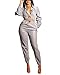 Womens 2 Pieces Outfits Jumpsuits Fully Reflective Jacket Long Pants Jumpsuits Set Club Wear