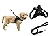 Heavy Duty Dog Harness Pet Leash Lead Set for Small Medium Large Dogs, Adjustable Reflective No-Pull Padded Puppy Dog Harness Collar Chest Vest with Handle Training Walking Leash