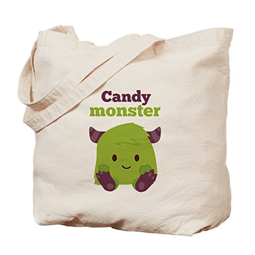 CafePress - Candy Monster - Natural Canvas Tote Bag, Cloth Shopping Bag