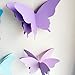 YCT 3D Butterfly Decorative Garland -110 inch Long, a Set of 2. (Purple)