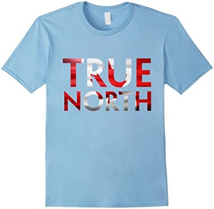 Mens True North Canada Day Shirt Small Baby Blue