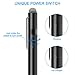 MEKO 1.6mm Fine Tip Active Digital Stylus Pen with Universal Fiber Tip 2-in-1 for Drawing and Handwriting Compatible with Apple Pen iPad iPhone and Andriod Touchscreen Cellphones, Tablets-Black