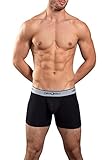 Obviously Naked Boxer Brief 3 inch Leg (Medium, Black)