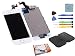WeFix iPhone 5S LCD Display Touch Screen Glass Digitizer Assembly With Spare Parts (Home Button & Camera & Flex Cable) White &One Year Warranty