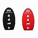 Silicone Protective Fob Skin Cover Shell Key Jacket for INFINITI EX35 INFINITI FX35 INFINITI FX50 INFINITI G35 INFINITI G37 INFINITI M35 INFINITI M35h INFINITI M45 INFINITI M56 INFINITI QX56 Smart Key Case Fob 4 Button (One Black and One Red)