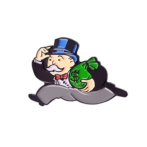 Rich Uncle Pennybags Monopoly Man Enamel Hat Pin Lapel