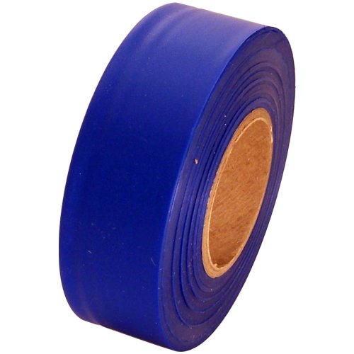 Flagging Tape 1-3/16" Non-Adhesive Plastic Ribbon, Blue