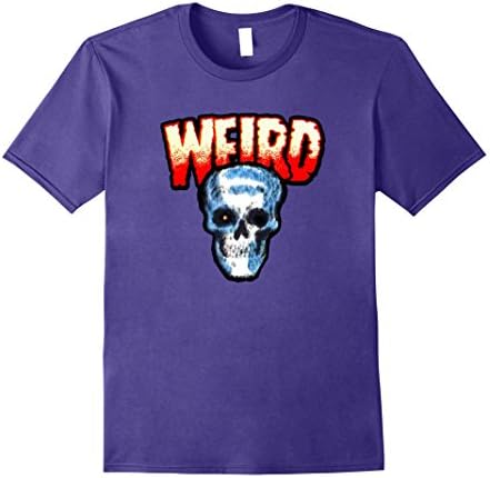 Mens Scary Weird Skull Ghost Horror Comic T-Shirt XL Purple