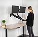 VIVO Premium Dual Monitor Counterbalance Sit-Stand Wall Mount with Keyboard Tray and CPU Holder | Standing Transition Workstation (STAND-SIT2WD)thumb 4