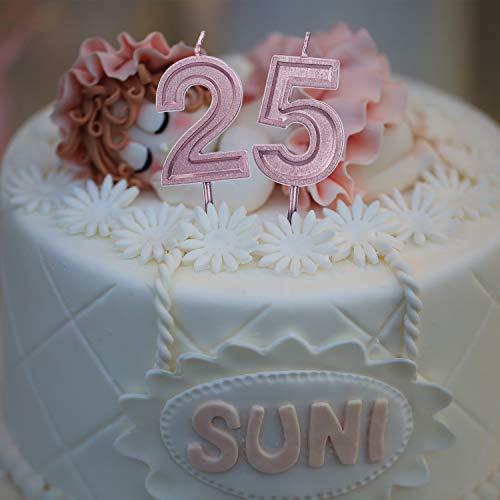 5 LUTER+Glitter+Birthday+Candles+Decoration