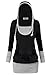 DJT Womens 2-in-1 Color Block Hoodie Casual Shirt Top