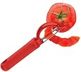 Messermeister Pro-Touch Serrated Swivel Peeler, Red