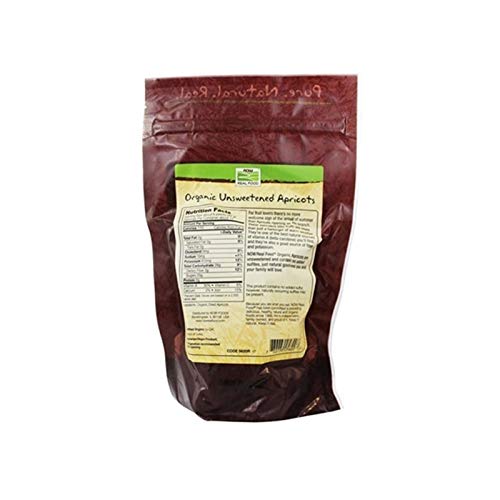 NOW FOODS, ORGANIC DRIED APRICOTS, UNSWEETENED, NO PRESERVATIVES, ADDED SUGAR OR SULFUR, 16-OUNCE (PACKAGING MAY VARY)