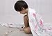 iSbaby 100% Organic Best Baby Muslin Swaddle Baby Blankets White Blue Pink Flower Flamingo Print 2 Layer Gauze 47