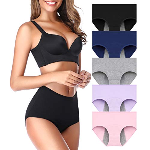 OLIKEME Cotton Underwear High Waisted Panties Full Coverage