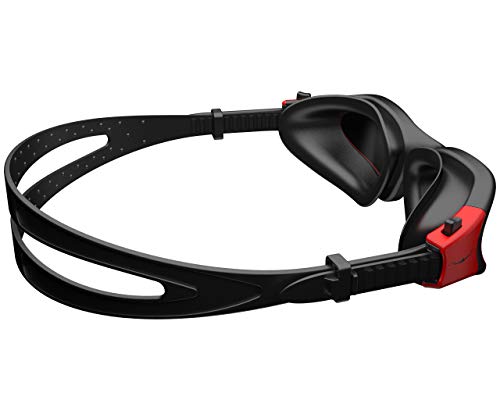 AqtivAqua Swim Goggles Swimming Goggles for Adult Men Women Kids Youth Girls Boys Childrens DX (Red/Black Color) - Thumbnail 3