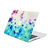 Unik Case Gradient Ombre Triangular Galore Digital Waterfall Pink and Blue Graphic Ultra Slim Light Weight Matte Hard Case Cover for Macbook Pro 13