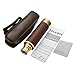 Pirate Brass Telescope，SGODDE 25x30 Zoomable Spyglass，Collapsible Handheld Monocular Scope with Day Night Version for Kids,Gifts,Travel, Hiking, Hunting,Pirate Navigation