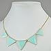 Jane Stone Fashion Necklace Bubble Bib Necklace Triangle Statement Necklace (Fn0568-Turquoise)