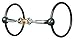Weaver Leather Ring Snaffle Bit, Black Steel, 5