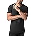 Lapasa Mens 2-Pack Undershirts Micro Modal Crew Neck Tag-Free T Shirts M07, Black, Large(Chest 41Inches-43 Inches)