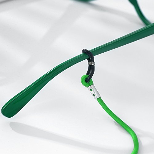 CROISSANT 12pcs Colorful Elastic Adjustable Nylon Cord Safety Kids Eyeglass Rope Chains Holder Eyewear Cord Neck Strap 【Exquisite Gift Packaging】
