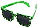Gypsy Jade's 8-Bit Pixelated Sunglasses Birthday Party Favors (8 Pack) with 8 Pixelated Wristands Included - Party Bag Fillers for Miner Themed Parties