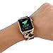 For Apple Watch Band 38MM, HP95(TM) Fashion Classic Leopard Leather Canvas iWatch Wrist strap For Apple Watch 38mm (Brown)