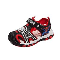 ROKIDS Kids Baotou Spiderman Sandals Boys Sport Water Beach Shoes 10 Little Kid | Black/Red