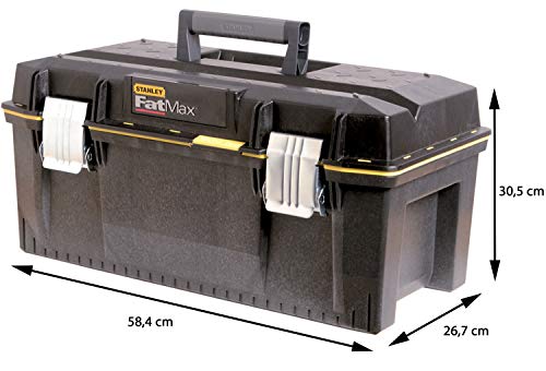 Stanley FatMax Werkzeugbox (58,4 x 30,5 x 26,7 cm, spritzwassergeschützer Koffer, robuste nicht-rostende Metallschließen… – Bild 7