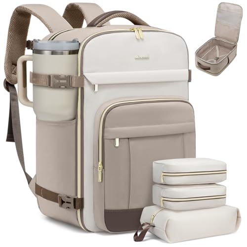 LOVEVOOK Rucksack Handgepäck Flugzeug, 40L Groß Reiserucksack Damen