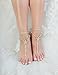 Fine Lady Beaded Beach Wedding Barefoot Sandals,Bridal Bangle Wedding Bangles,Pool Party Accessories One Size