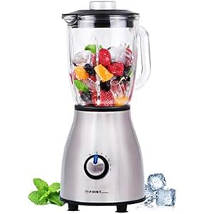 Batidora de vaso | Batidora de alta potencia 1,3 PS | cristal | acero