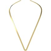 Carweilon Women's V Shaped Necklace Choker Stainlesss Steel Collar Chic Neckalce Necklaces Jewelry