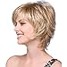 ELIM Blonde Wigs for Women Short Curly Synthetic Hair Wig White Women Full Wigs with Wig Cap Z120