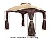 APEX GARDEN 4 Poles Brown Corner Curtain Set for Lowe's 10' x 12' Gazebo Model #GF-12S004BTO / GF-12S004B-1 (Corner Curtains Only) (Brown)