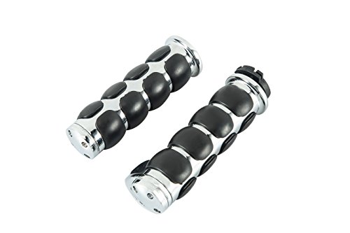 Radracing Motorcycle Rubber Hand Grips with Throttle 1" inch Handle Bar fit for Harley Electra Glide Road king Street Tri Tour Ultra Limited Chrome