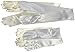 Girls White Satin Gloves Medium (4-7)