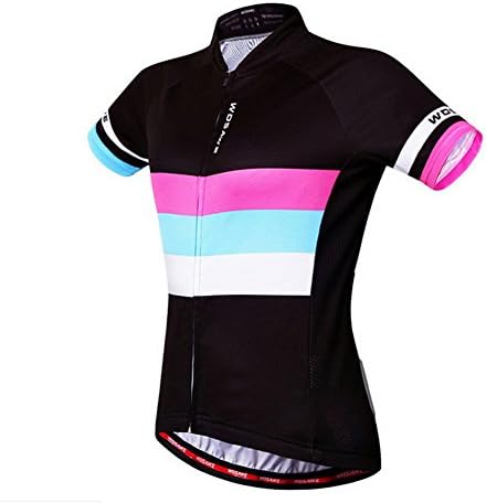 Womens Cycling Jersey Wosawe Short Sleeve Cycle Racing Shirt Shorts Bicycle Bike Girl Sportwear Clothing D403