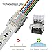 RGBWW 6 Pin LED Strip Connectors 12mm RGB+CCT Connector - DIY Strip to Wire Solderless Quick Connection for 12v 24v Waterproof IP65 RGBCCT Led Strip Lights (Pack of 10)