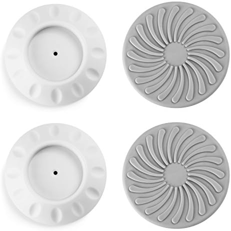 Jambo Goods Pressure Gate Wall Guard Cups (White/Grey, for baby and Dog Gates or Shower Rods, Set of 4)